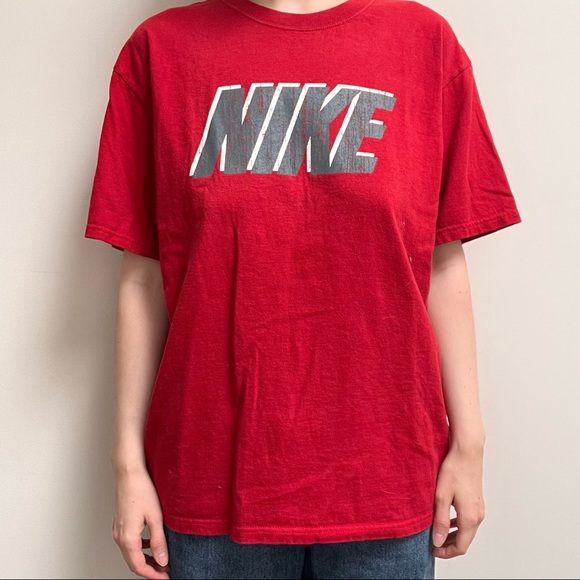 Vintage Red Nike T Shirt - Picture 2 of 4